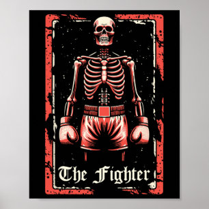 Boxer Fighter - Sparring Gloves Boxing Skelett a Poster