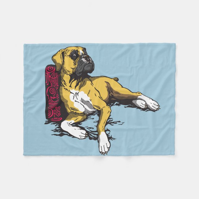 Boxer Fleecedecke (Vorderseite (Horizontal))