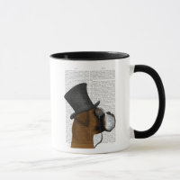 Boxer, formaler Hund und Hut