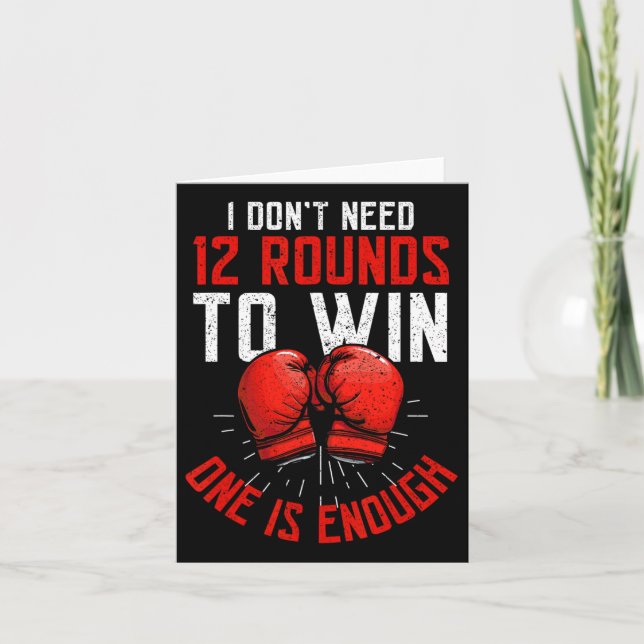 Boxer Funny Boxing Karte (Vorderseite)