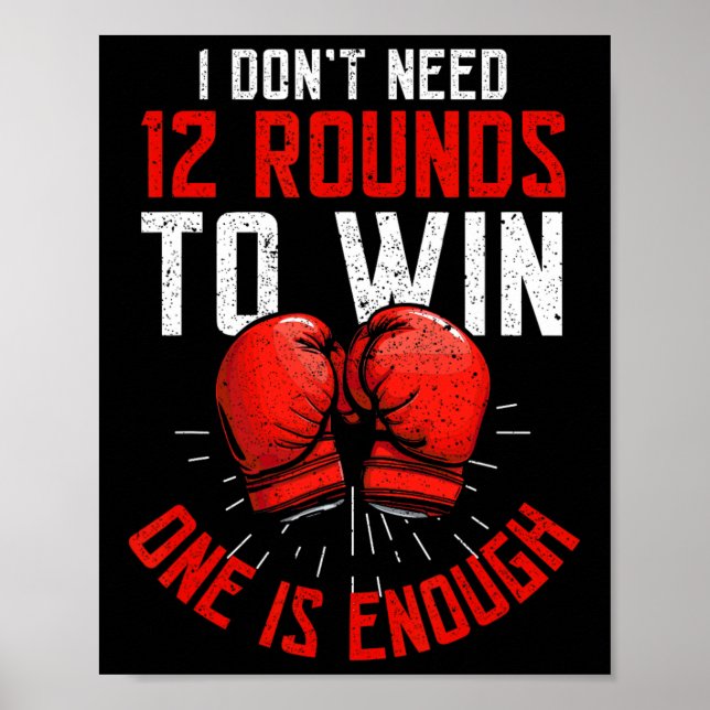Boxer Funny Boxing Poster (Vorne)