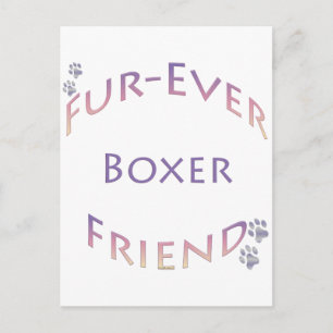 Boxer Furever Postkarte