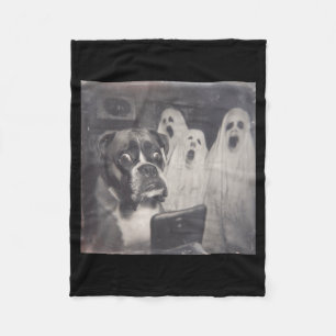 Boxer-Geist lustiger Halloween-gruseliger Hund spo Fleecedecke