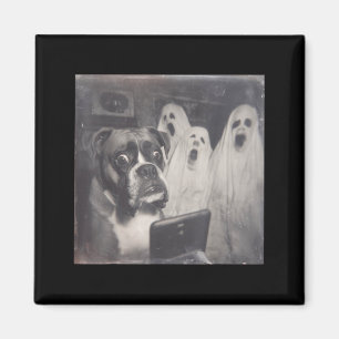 Boxer-Geist lustiger Halloween-gruseliger Hund spo Magnet