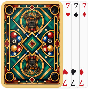 Boxer, geometrisches Mosaik Spielkarten