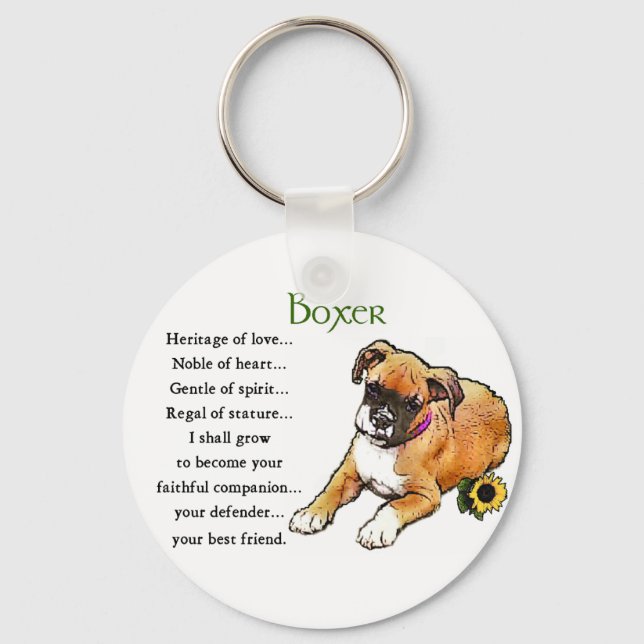 Boxer Geschenke Schlüsselanhänger (Vorderseite)