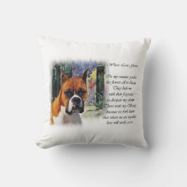 Boxer gibt, wo Liebe wächst Kissen