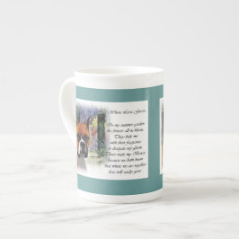 Boxer gibt, wo Liebe wächst Prozellantasse