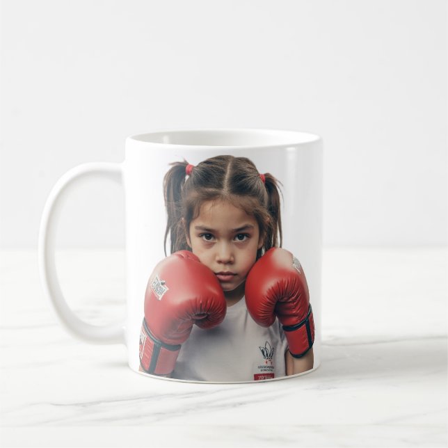 boxer girl mug kaffeetasse (Links)