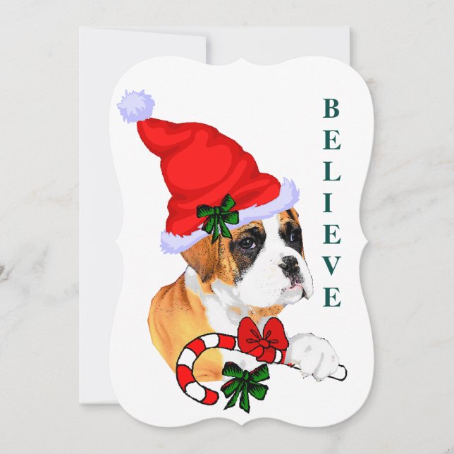 Boxer glauben an Weihnachten (Vorderseite)