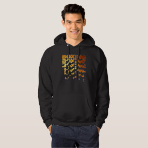 Boxer Grafik-Word-Kunst Hoodie