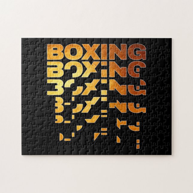 Boxer Grafik-Word-Kunst Puzzle (Horizontal)