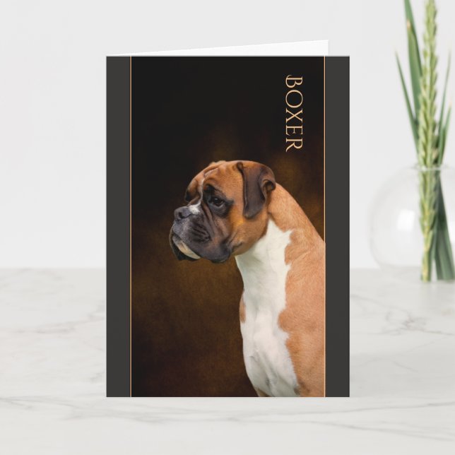 Boxer Greeting Card Karte (Vorderseite)
