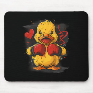 Boxer-Gummiente mit Boxhandschuhen Kickboxen Fu Mousepad