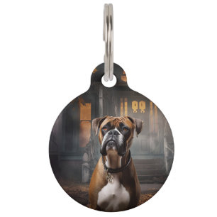 Boxer Halloween Beängstigend Haustiermarke
