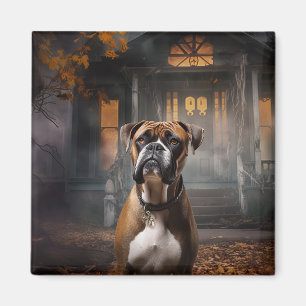 Boxer Halloween Beängstigend Magnet