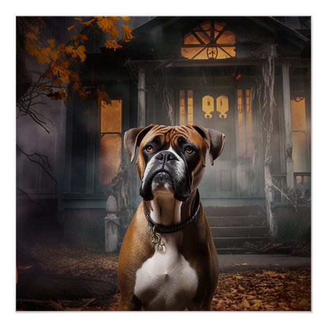 Boxer Halloween Beängstigend Poster (Vorderseite)