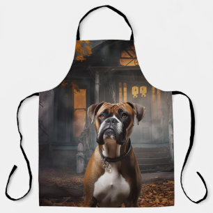 Boxer Halloween Beängstigend Schürze