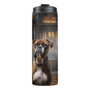 Boxer Halloween Beängstigend Thermosbecher