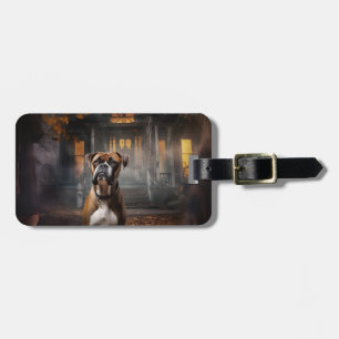 Boxer Halloween Gruselig Gepäckanhänger