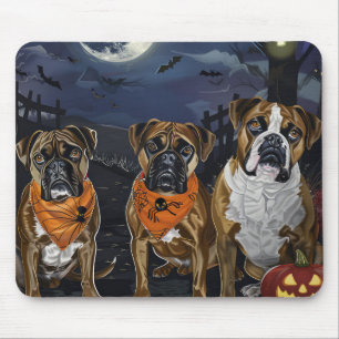 Boxer Halloween Gruselig Mousepad