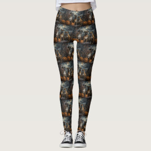 Boxer Halloween Nacht Hunde-Spaß Leggings