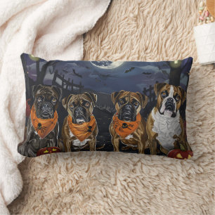 Boxer Halloween Spooky Lendenkissen