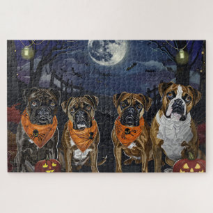 Boxer Halloween Spooky Puzzle