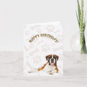Boxer Happy Birthday Card Karte