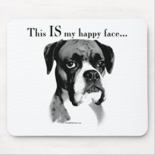 Boxer Happy Face Mousepad