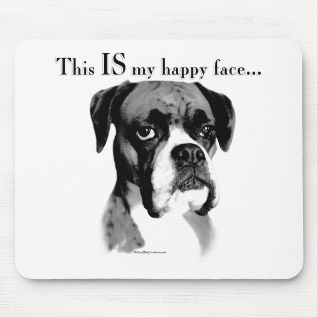 Boxer Happy Face Mousepad (Vorne)