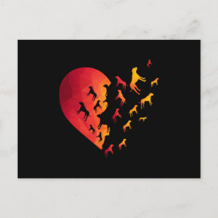 Boxer Heart Dog Besitzer Funny Animal Gips für sie Postkarte