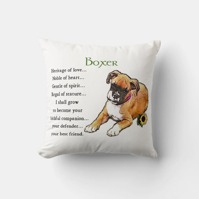 Boxer Heritage of Liebe Kissen (Vorderseite)
