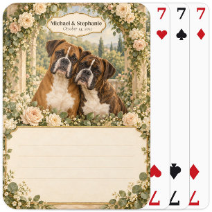 Boxer-Hochzeitsgästebuch-Unterschriftendeck Spielkarten