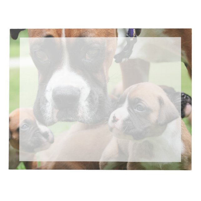 Boxer - Hubschrauber-Mama Notizblock (Vorderseite)