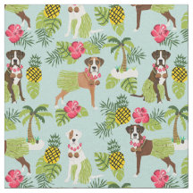 Boxer Hula tropisches Licht Blau