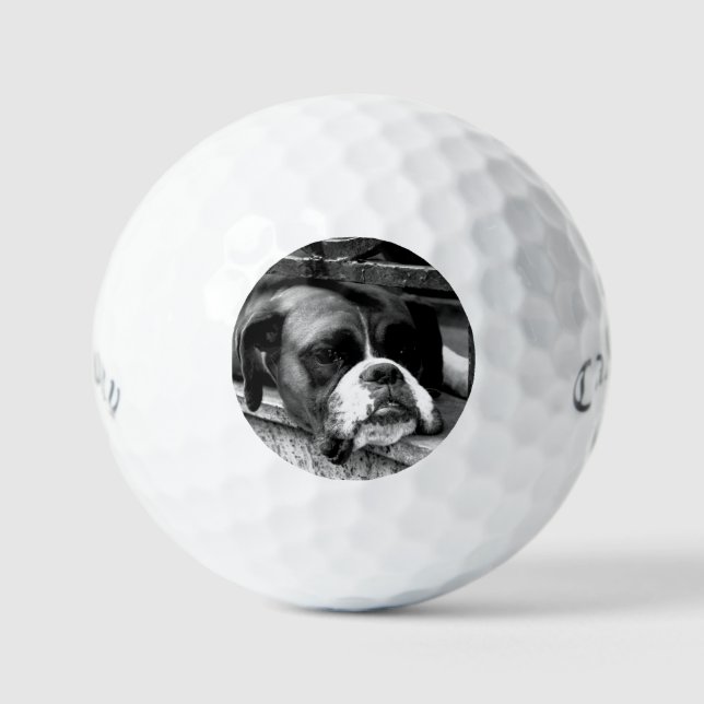 Boxer Hund auf Windows-CSS gbcna Golfball (Vorderseite)