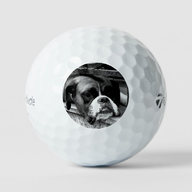 Boxer Hund auf Windows tmtp5 gbcnm Golfball (Vorderseite)