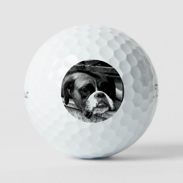 Boxer Hund auf Windows tpv1 gbcnm Golfball (Vorderseite)