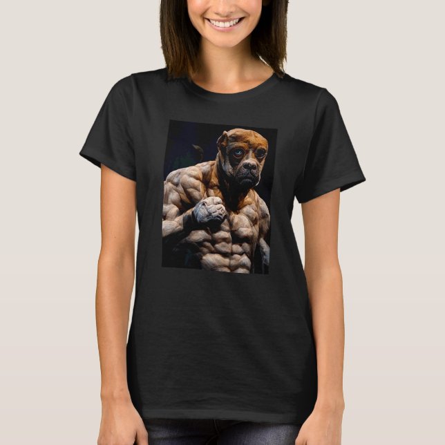 Boxer-Hund-Bodybuilder T-Shirt (Vorderseite)