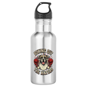 Boxer-Hund boxt die Hasser aus Lustiges T-Shirt De Edelstahlflasche