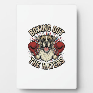 Boxer-Hund boxt die Hasser aus Lustiges T-Shirt De Fotoplatte