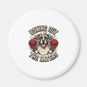 Boxer-Hund boxt die Hasser aus Lustiges T-Shirt De Magnet