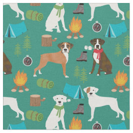 Boxer-Hund-Camping Stoff