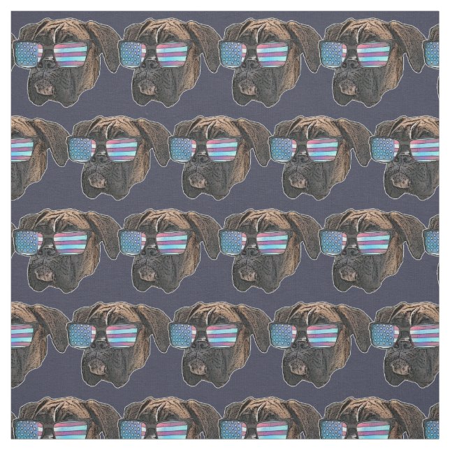 Boxer Hund Custom Fabric Stoff (Muster)