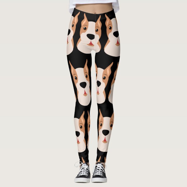 BOXER HUND DRUCKEN YOGA PANS LEGGINGS (Vorderseite)