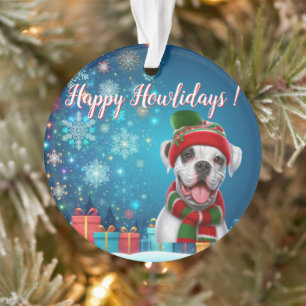 Boxer Hund Frohe Howlidays ! Ornament