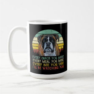 Boxer Hund Funny Mama Vater Jeden Snack, den Sie m Kaffeetasse