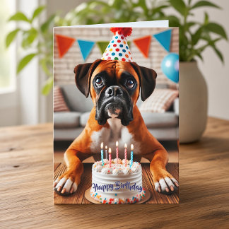 Boxer-Hund Geburtstags-Spaß Feiertagskarte