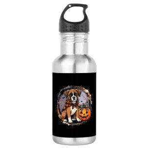 Boxer-Hund Halloween-Kürbis-Sublimation Edelstahlflasche
